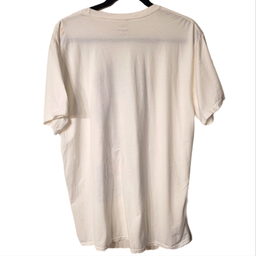Hanes Abe Lincoln 'Murica Short- Sleeve Graphic Tee Size XL White - Picture 2 of 3